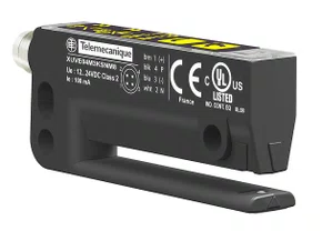 Sensor fotoelétrico XU, etiqueta para sensor fotoelétrico tipo garfo 40x3, 12...24 V CC, conector PNP/NPN NA/NF M8