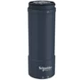 Base + tampa superior Ø60mm para coluna luminosa XVUC21M, preta, NPN, 100...240VCA