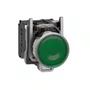 Botão luminoso Ø22mm metálico, retorno por mola, verde, NA+NF, 24VCA/CC, XB4BW33B5