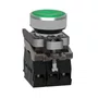 Botão luminoso Ø22mm metálico, retorno por mola, verde, NA+NF, 24VCA/CC, XB4BW33B5