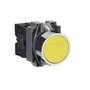 Botão Ø22mm metálico, retorno por mola, amarelo, NA, XB2BA51C