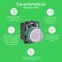 Botão Ø22mm plástico, retorno por mola, preto, NA, XB5AA21