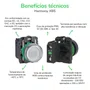 Botão Ø22mm plástico, retorno por mola, preto, NA, XB5AA21