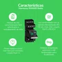 Relé de interface, 6A, 4NAF, botão de teste, LED, 12VCC, RXM4AB2JD